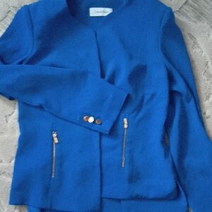 Cavalini Blue Blazer with Gold Details